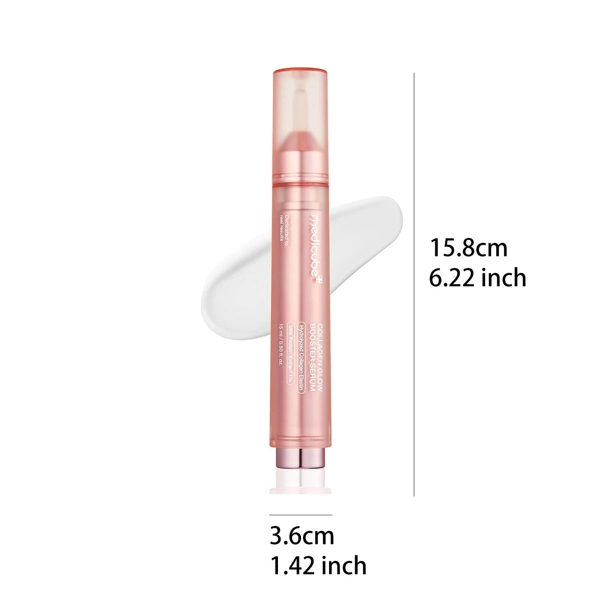 Medicube Collagen Glow Booster Serum 15ml,Silky Cream Texture,Long-Lasting Hydration,Intensive Repair,K-Beauty,Korean Makeup