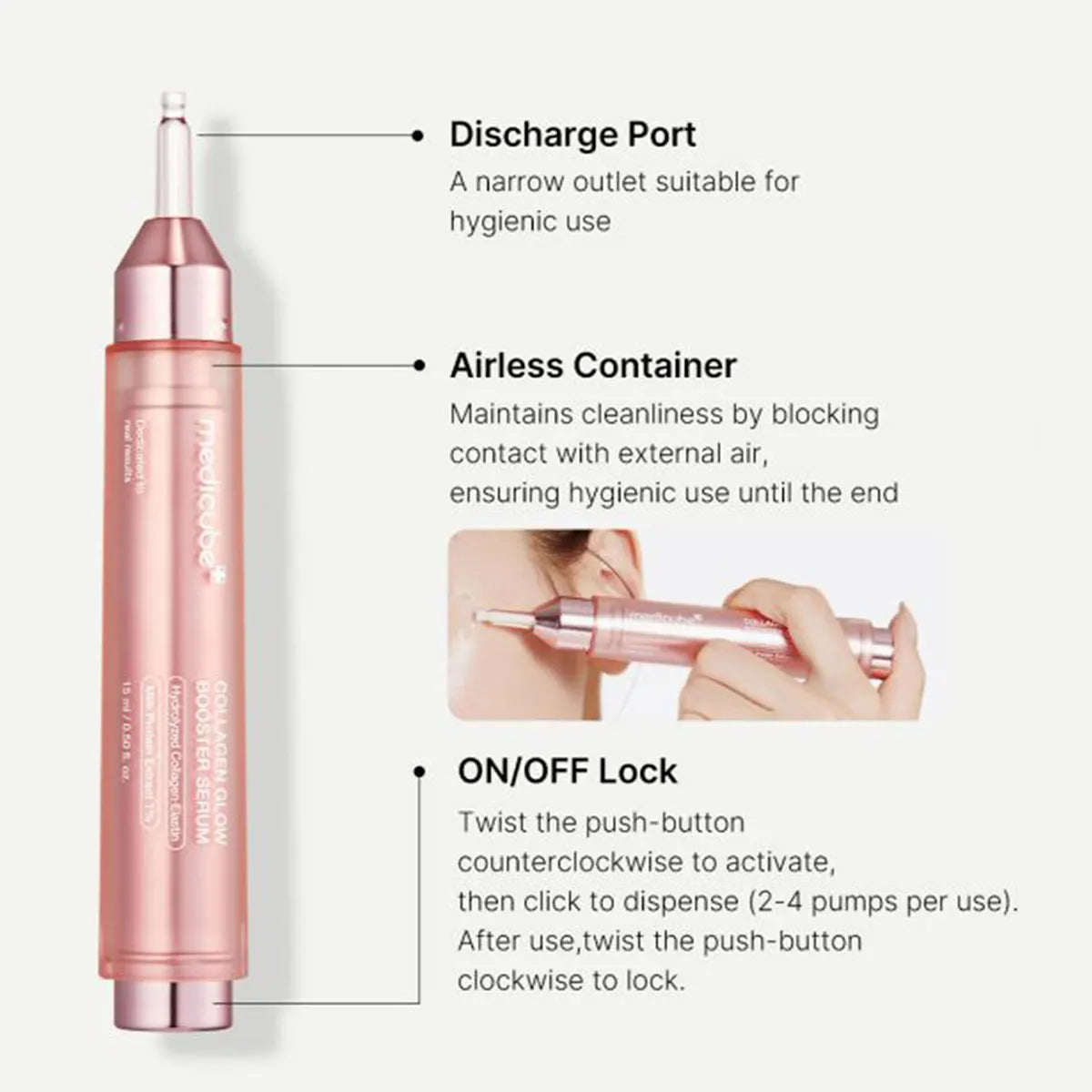 Medicube Collagen Glow Booster Serum 15ml,Silky Cream Texture,Long-Lasting Hydration,Intensive Repair,K-Beauty,Korean Makeup
